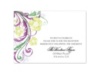 Watercolor Floral - Sangria - Reception Card