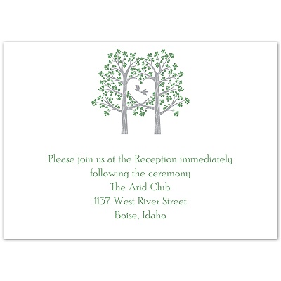 Naturally Love - Clover - Reception Card