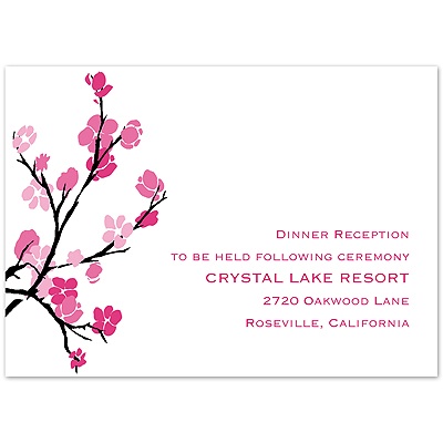 Budding Beauty - Reception Card