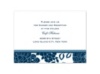 Floral Patterned - Peacock - Reception Card