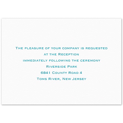 Digital White - Reception Card
