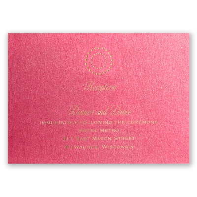 Shining Pearls - Hot Pink Shimmer - Reception Card