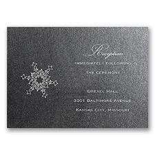 Shimmering Snowfall - Onyx Shimmer - Reception Card