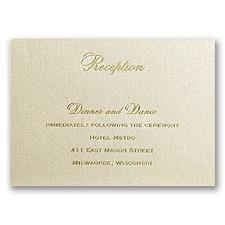 Champagne Shimmer in Foil Print - Reception Card
