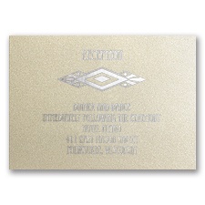 Art Deco Dazzle - Champagne Shimmer - Reception Card
