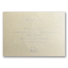 Classical Date - Champagne Shimmer - Reception Card