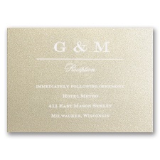 Classical Monogram - Champagne Shimmer - Reception Card