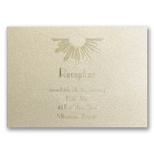Deco Sunburst - Champagne Shimmer - Reception Card