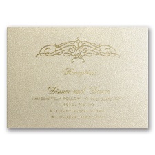 Glimmering Gala - Champagne Shimmer - Reception Card