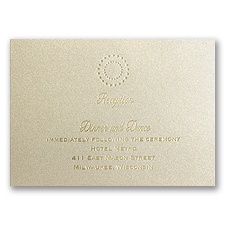 Shining Pearls - Champagne Shimmer - Reception Card