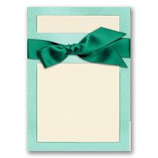 Treasured Gems - Aquamarine & Ecru - DIY Invitation Kit