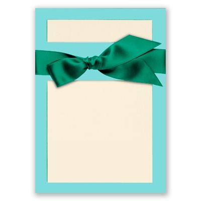 Treasured Gems - Aquamarine & Antique White - DIY Invitation Kit