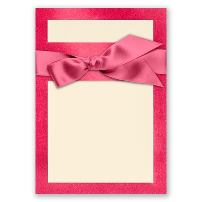 Treasured Gems - Hot Pink & Antique White - DIY Invitation Kit