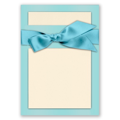Treasured Gems - Blue Topaz & Antique White - DIY Invitation Kit