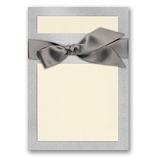 Treasured Gems - Silver Quartz & Ecru - DIY Invitation Kit