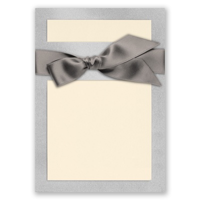 Treasured Gems - Silver Quartz & Antique White - DIY Invitation Kit
