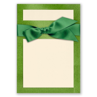 Treasured Gems - Green Topaz & Antique White - DIY Invitation Kit