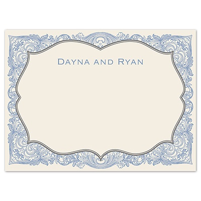 Antique Border - Thank You Card and Envelope