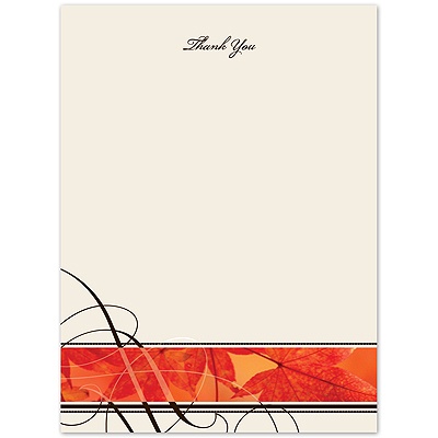 Autumn Glory - Thank You Card and Envelope