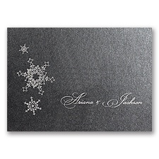 Shimmering Snowfall - Onyx Shimmer - Thank You Card and Envelope