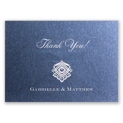 Luminous Lace - Sapphire Shimmer - Thank You Card and Envelope