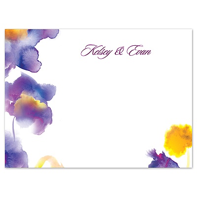 Color Fantasy - Sangria - Thank You Card and Envelope