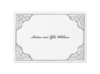 Silver Filigree Border - Thank You Card and Envelope