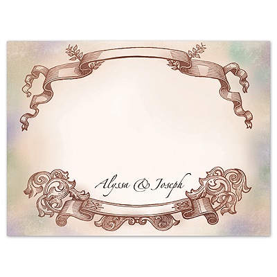 Vintage Style - Thank You Card and Envelope