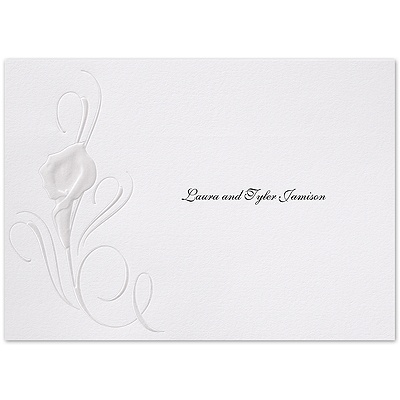 Calla Lily Swirl - Thank You Card and Envelope