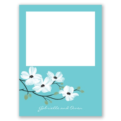 Dogwood Blossoms - Pool - Thank You Card and Envelope
