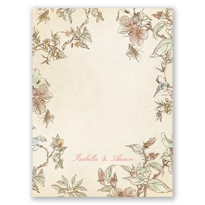 Oriental Gardens - Thank You Card and Envelope