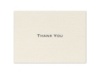 Ecru Shimmer Thank You Card and Envelope