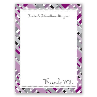 Mad for Plaid - Sangria - Thank You Card and Envelope