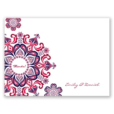 Particularly Paisley - Lapis - Thank You Card and Envelope
