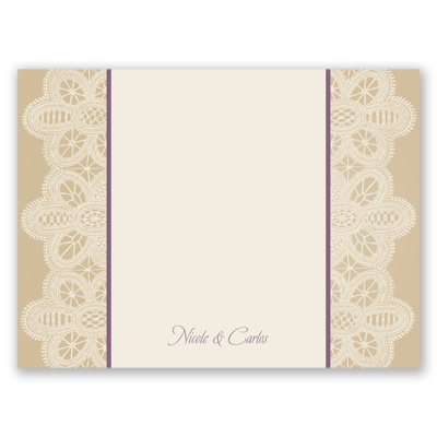 Wrapped In Lace - Thank You Card and Envelope
