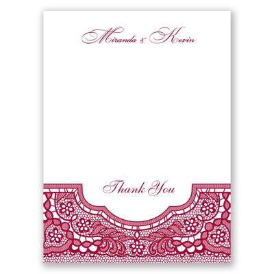 Vintage Romance - Thank You Card and Envelope