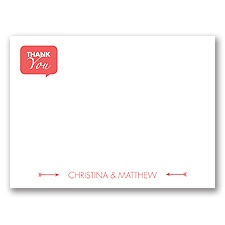 Modern Romance - Thank You Card and Envelope