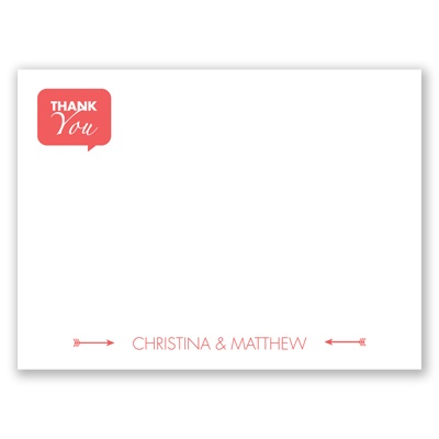 Modern Romance - Thank You Card and Envelope