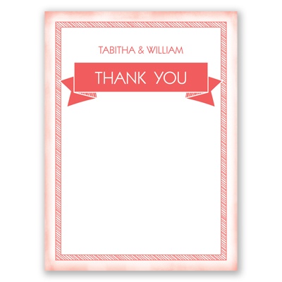 Brilliant Banner - Thank You Card and Envelope