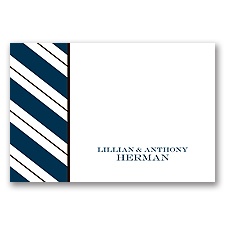 Formal Stripes - Thank You Card and Envelope