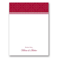 Victorian Charm - Apple - Thank You Card and Envelope