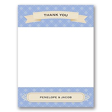 Vintage Photo Album - Bluebird - Thank You Card and Envelope