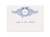 Monogram Birds - Thank You Card and Envelope