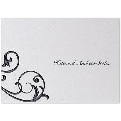 Uptown Swirl - Thank You Card and Envelope