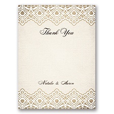 Country Lace - Thank You Card and Envelope