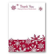 Snowflake Melody - Thank You Card and Envelope