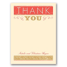 Autumn Typography - Thank You Card and Envelope