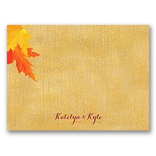 Mystic Maple Leaves - Thank You Card and Envelope