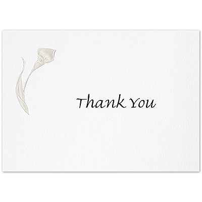 Elegant Lilies - Thank You Card and Envelope