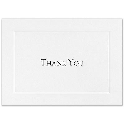 Bright White Panel - Thank You Card and Envelope